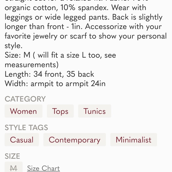 Eileen Fisher. Beautiful long green tee.  M. Roomy - Picture 5 of 7